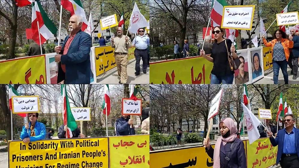 Toronto, Canada—May 6, 2023: MEK Supporters Rally in Support of the Iran Revolution