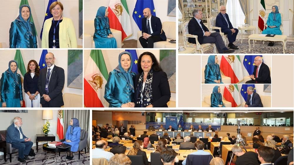 Maryam Rajavi Holds Meetings with MEPs, Calls for Firm Policy Against Iranian Regime