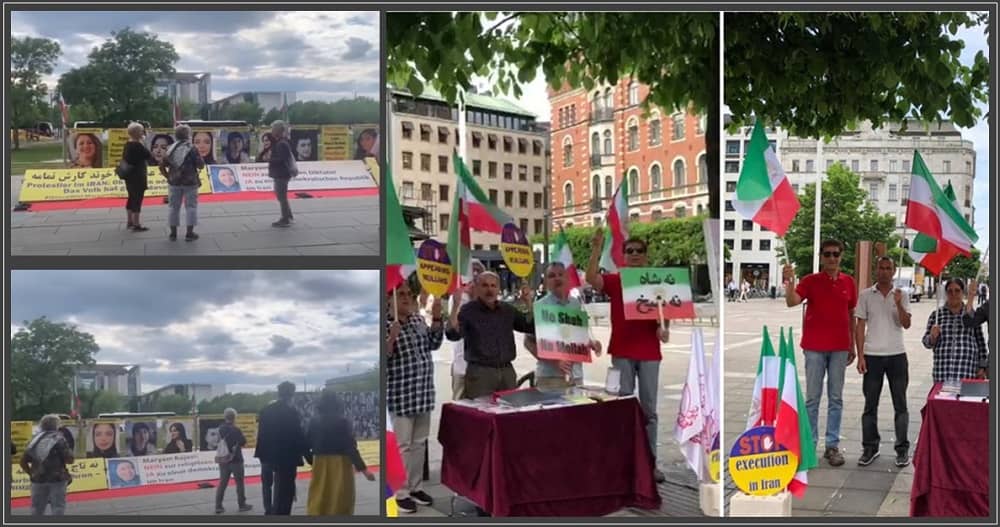 Stockholm and Berlin—June 15-16, 2023: MEK Supporters Held Rallies and Exhibitions in Support of the Iran Revolution