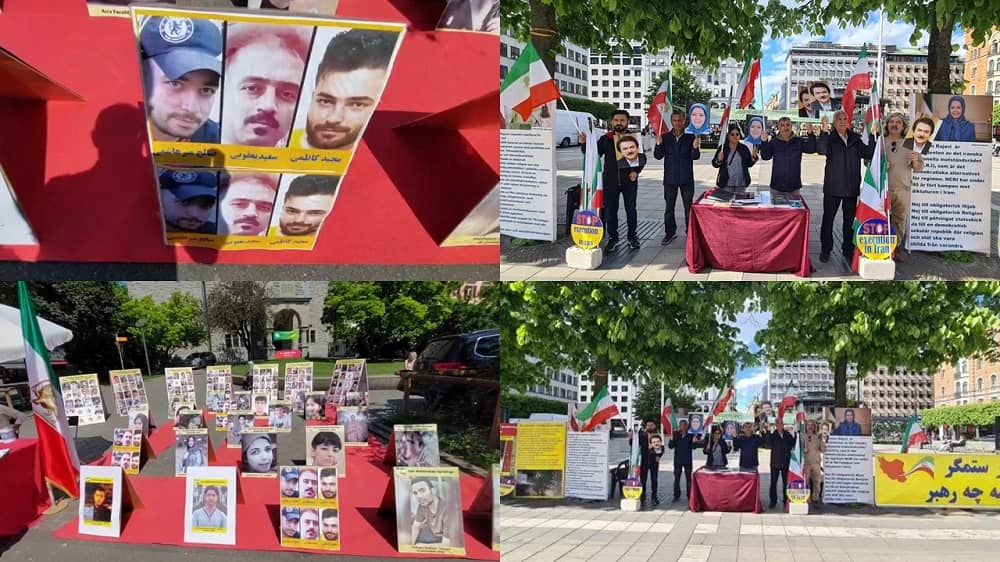 Freedom-loving Iranians and MEK supporters Held Rallies and Photo Exhibitions in Stockholm and Zurich in Support of the Iranian Revolution