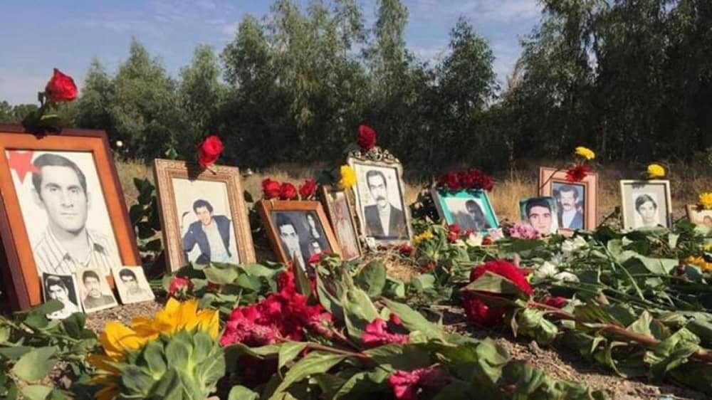 Flowering by the family of victims on the tomb of a number of martyrs in Khavaran Cemetery in Tehran, the site of the massacre of political prisoners by the mullahs' regime in Iran