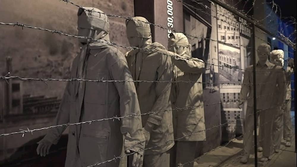 Reconstruction of scenes from the corridor of death in the massacre of Iran at the Iranian Resistance Museum in Ashraf