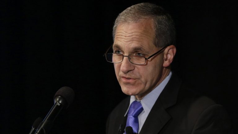 Former FBI Director Louis Freeh addressed the first day of the Free Iran World Summit on July 1, 2023.