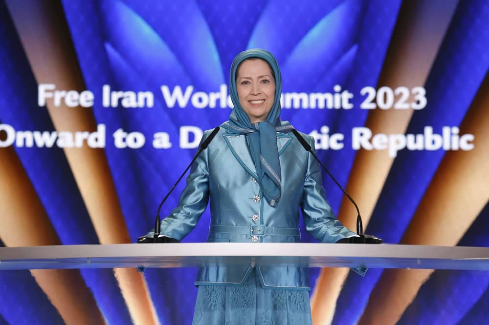 Maryam Rajavi Speech to the Free Iran World Summit 2023 “Onwards to a Democratic Republic”