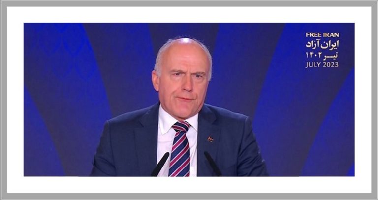 Senator Eric Abetz from Australia(1994-2022); Leader of the Government in the Senate and Minister for Small Business (2013-2015), addressed the third day of the Free Iran World Summit on July 3, 2023. The summit was under the title: Prosecute Iran’s Regime Leaders for Crimes Against Humanity, Genocide.