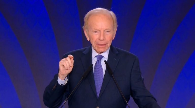 Senator Joseph Lieberman, Former Member of the Senate; U.S. Vice-Presidential Nominee in 2000 addressed the first day of the Free Iran World Summit on July 1, 2023.