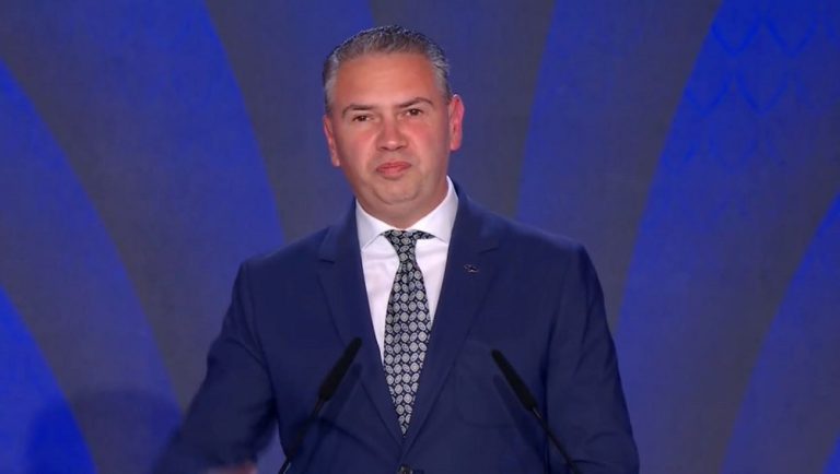 Ben Oni Ardelean, MP from Romania, addressed the first day of the Free Iran World Summit on July 1, 2023.