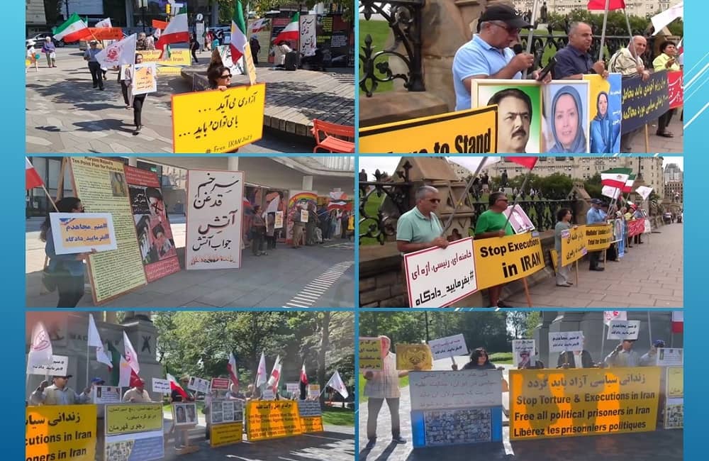Canada, August 26-27, 2023: Freedom-loving Iranians and supporters of the People’s Mojahedin Organization of Iran (PMOI/MEK) rallied in Ottawa, Vancouver, and Montreal in support of the Iran Revolution against the religious dictatorship ruling Iran.
