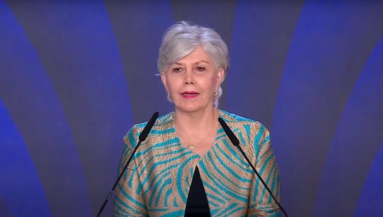 Linda Chavez, former Director of the White House Office of Public Liaison, addressed the first day of the Free Iran World Summit on July 1, 2023.