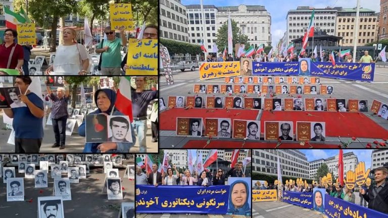 August 19, 2023: Freedom-loving Iranians and supporters of the People’s Mojahedin Organization of Iran (PMOI/MEK) held rallies in Paris, and Stockholm, and demanded the trial of Ali Khamenei (Supreme leader of the mullahs’ regime) and the mass murderer Ebrahim Raisi for crimes against humanity, in an international court. They expressed strong support for the MEK leadership.