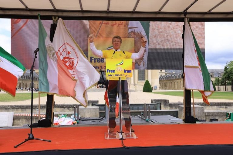 Mr. Patrick Kennedy, former US House Representative, addressed at the grand rally in Paris to the demonstrators.