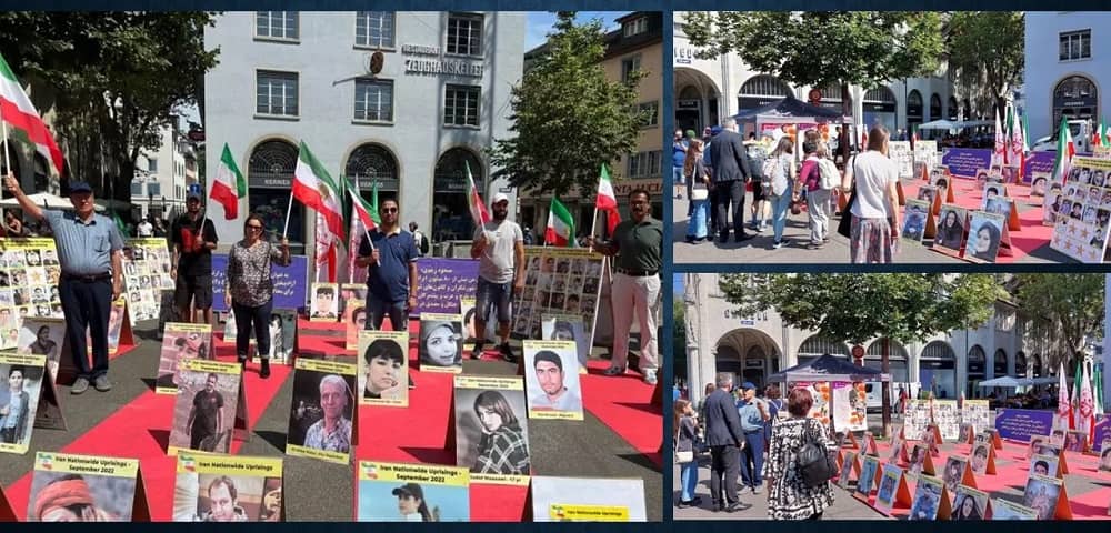 Zurich—August 15, 2023: MEK Supporters Held a Photo Exhibition in Support of the Iran Revolution
