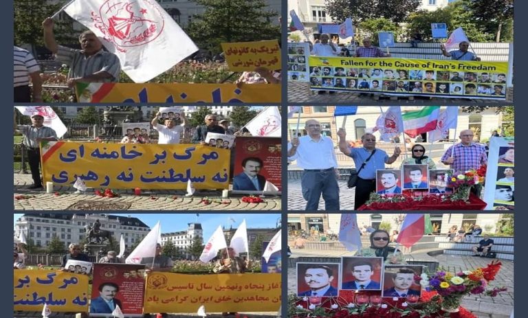 Copenhagen and Aarhus—September 7-9 2023: Freedom-loving Iranians and supporters of the People’s Mojahedin Organization of Iran (PMOI/MEK) held rallies, and celebrated the anniversary of the foundation of the PMOI/MEK. They also supported the Iran Revolution against the religious dictatorship ruling Iran.
