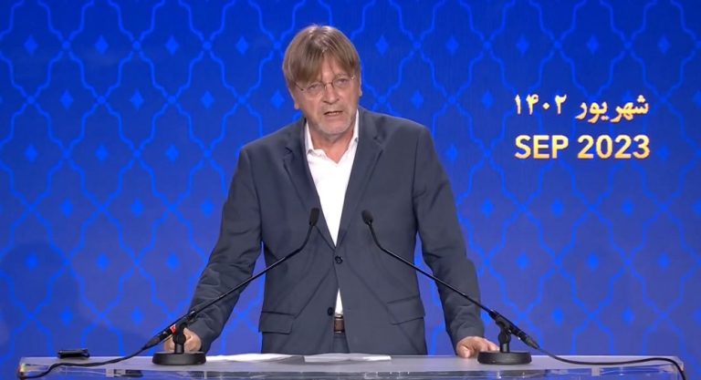 During an international conference convened in Brussels on September 15, commemorating the 2022 uprising in Iran, former Prime Minister of Belgium, Guy Verhofstadt, stood among the notable attendees who addressed the National Council of Resistance of Iran's members and supporters.