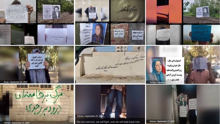 With the beginning of the new academic year, Resistance Units, the network of Mujahedin-e Khalq (PMOI/MEK) within Iran, installed posters and pictures of the NCRI President-elect Maryam Rajavi, in public places, distributing messages of Maryam Rajavi in various cities across Iran.