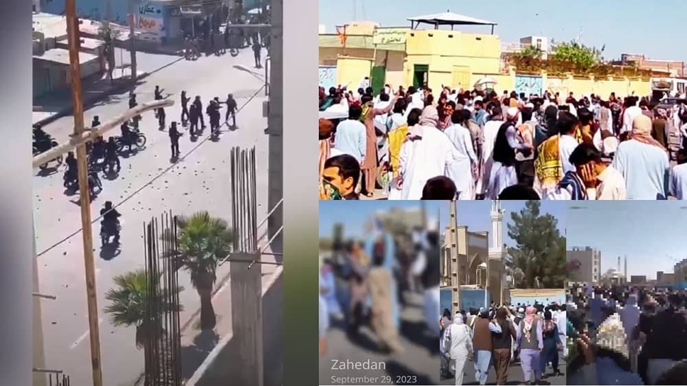 Zahedan, September 29, 2023: Baluch people mark the first anniversary of the Bloody Friday with anti-regime protests