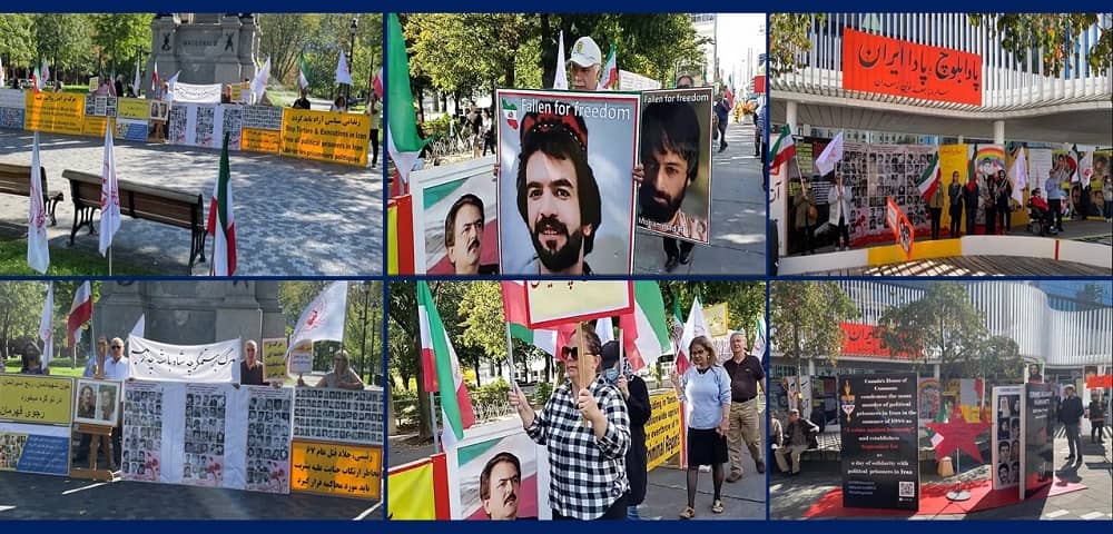 Canada—September 30, 2023: Freedom-loving Iranians and supporters of the People’s Mojahedin Organization of Iran (PMOI/MEK) held rallies in Toronto, Vancouver, and Montreal in commemoration of the martyrs of Zahedan Bloody Friday. They also expressed solidarity with the Iran Revolution.