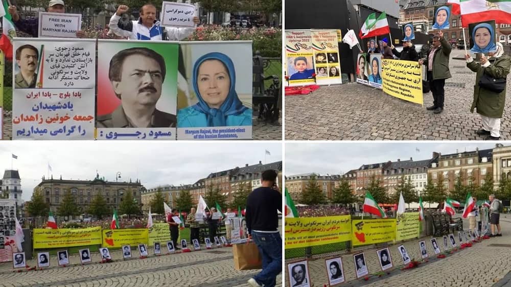 Copenhagen, Denmark—October 4, 2023: MEK Supporters Held a Rally in Solidarity With the Iran Revolution