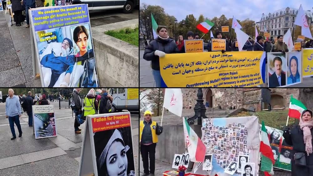 October 28, 2023—Freedom-loving Iranians and supporters of the People's Mojahedin Organization of Iran (PMOI/MEK) held solidarity rallies in England, Norway, and Finland denouncing the crimes committed by the mullahs' regime and expressing support for the Iranian Revolution. These gatherings took place in cities London, Oslo, and Turku.