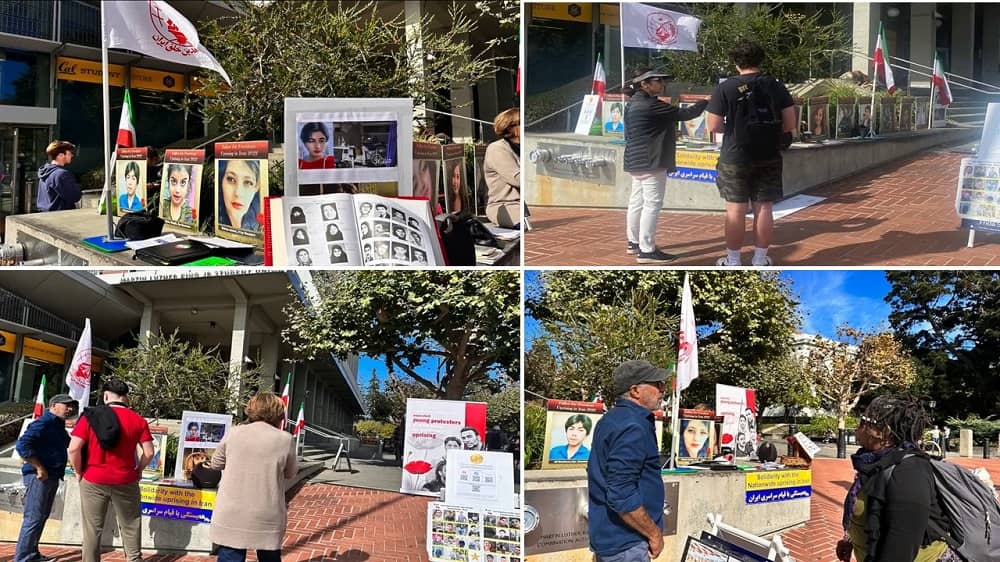 Berkeley, California, USA: MEK Supporters Held a Photo Exhibition in Solidarity With the Iran Revolution—October 27, 2023