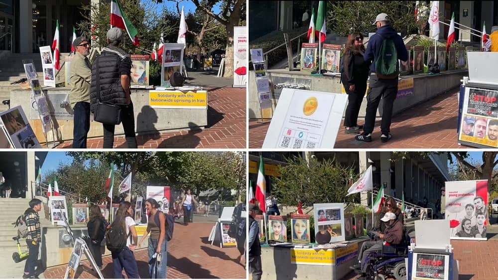 Berkeley, California: MEK Supporters Held a Photo Exhibition in Solidarity With the Iran Revolution—November 3, 2023