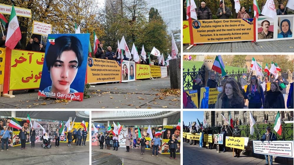 Canada—November 4, 2023: Freedom-loving Iranians and supporters of the People’s Mojahedin Organization of Iran (PMOI/MEK) held rallies in solidarity with the Iranian Revolution in Ottawa, Toronto, and Vancouver.