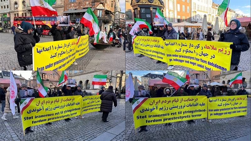 Copenhagen, Denmark—November 25, 2023: MEK Supporters Rally in Solidarity With the Iran Revolution, Condemning the Brutal Executions in Iran