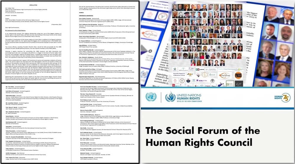 Global Condemnation of the Chairmanship of the Representative of Religious Fascism Ruling Iran on the Social Forum of the Human Rights Council