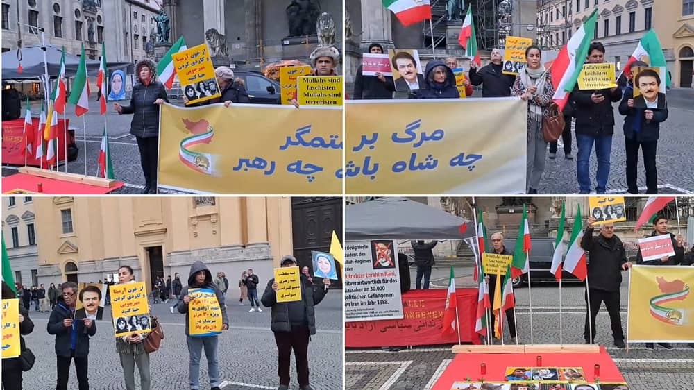 Munich, Germany—November 4, 2023: MEK Supporters Rally in Solidarity With the Iran Revolution