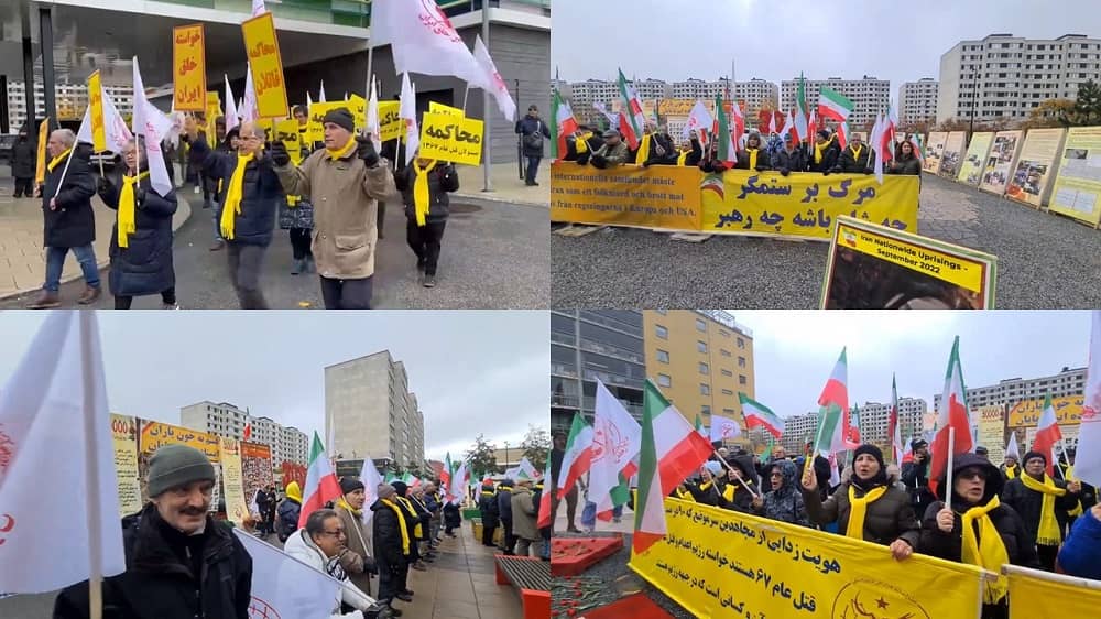 Sweden: MEK Supporters Held a Rally in Front of Stockholm Court of Appeal, Seeking Justice for the 1988 Massacre Martyrs – November 7, 2023