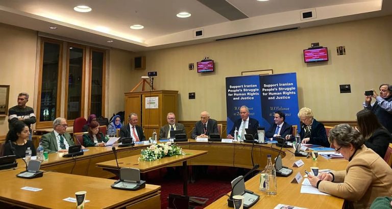London—December 12, 2023: A conference titled "Support Iranian People’s Struggle for Human Rights and Justice" was held at the UK House of Lords. The event brought together participants from both houses of the UK Parliament, jurists, and human rights activists.