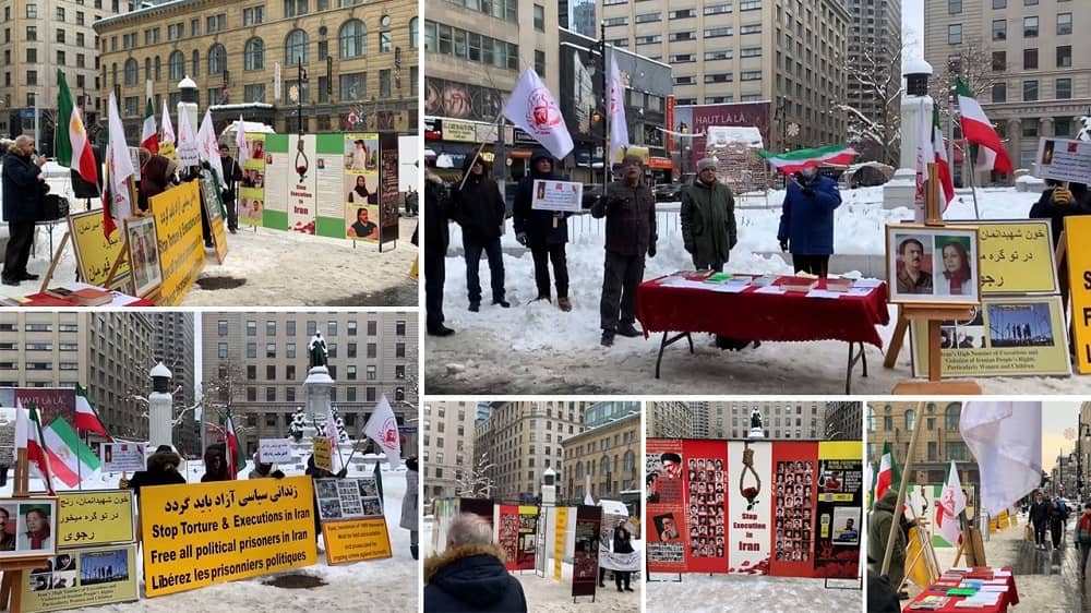 Montreal, Canada—December 9, 2023: MEK Supporters Rally in Solidarity With the Iran Revolution on the Occasion of Human Rights Day
