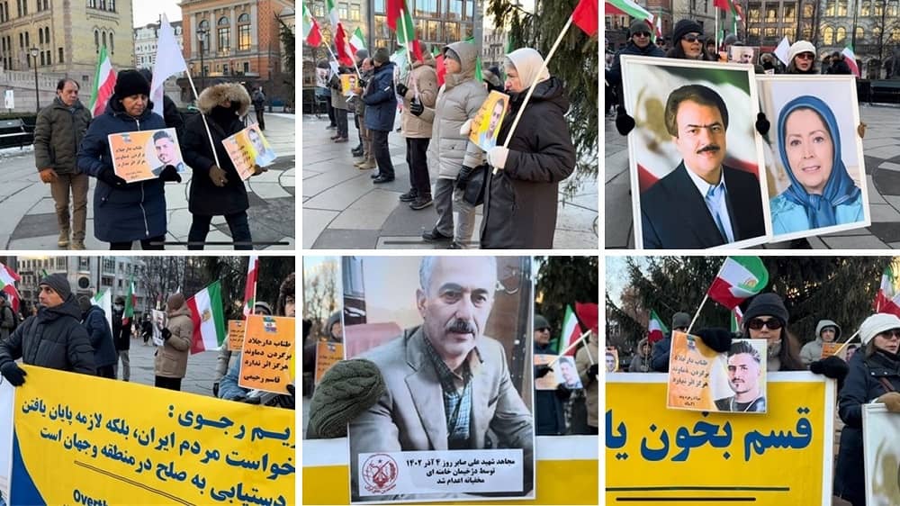 Oslo, Norway—December 2, 2023: MEK Supporters Rally in Solidarity With the Iran Revolution, Condemning the Brutal Executions in Iran