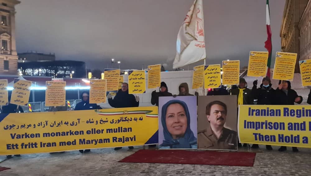 Stockholm—Dec 12, 2023: Freedom-loving Iranians Rally in Support of the PMOI, Condemning the Judicial Actions of the Mullahs' Regime Against the MEK