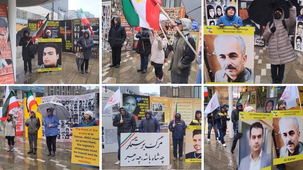 Vancouver, Canada—December 9, 2023: MEK Supporters Rally in Solidarity With the Iran Revolution on the Occasion of Human Rights Day
