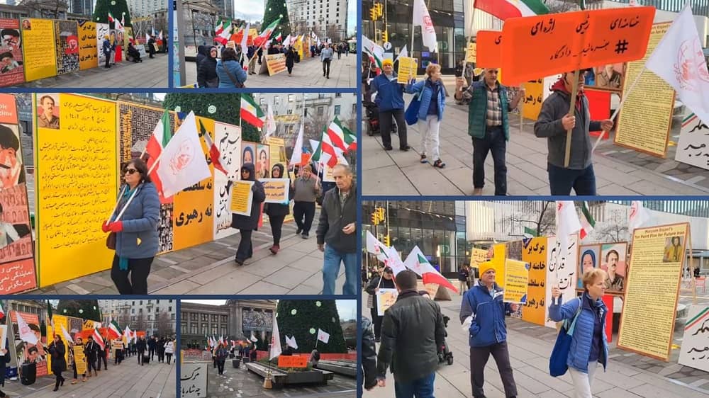 Vancouver, Canada—December 12, 2023: MEK Supporters Rally in Solidarity With the Iran Revolution