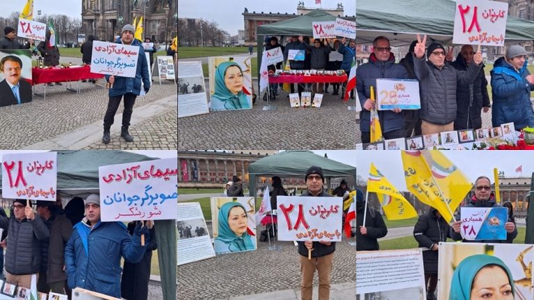 Berlin, Germany—January 6, 2024: Iranian community and supporters of the People’s Mojahedin Organization of Iran (PMOI/MEK) in Berlin is extending invitations to their compatriots through video messages and pictures, urging them to join the 28th #FreeIranTelethon in support of Simay-e-Azadi (INTV) scheduled for January 12-14, 2024.