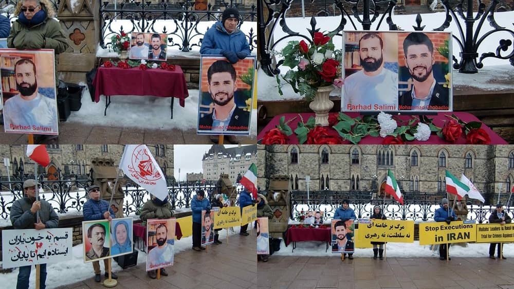 Ottawa, Canada—January 27, 2024: MEK Supporters Rally in Solidarity With the Iran Revolution, Condemning the Wave of Executions in Iran