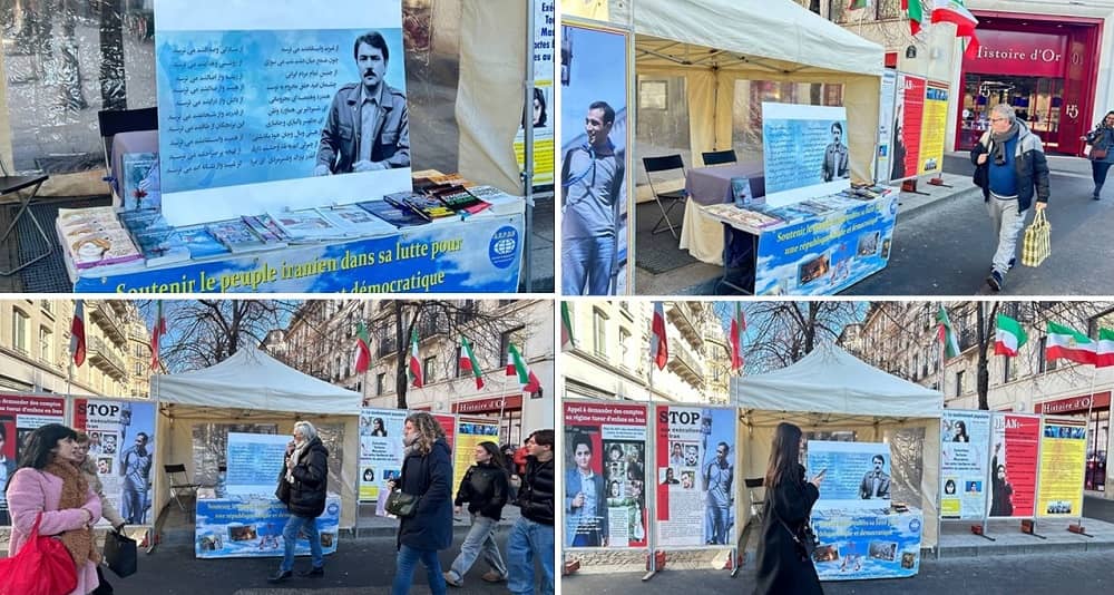 On January 19, 2024, in Paris, France, freedom-loving Iranians and supporters of the People’s Mojahedin Organization of Iran (PMOI/MEK) organized an exhibition to express solidarity with the Iranian Revolution. Iranians celebrated the anniversary of Massoud Rajavi‘s release from the Shah regime’s prison in 1979, marking the liberation of the last group of political prisoners.