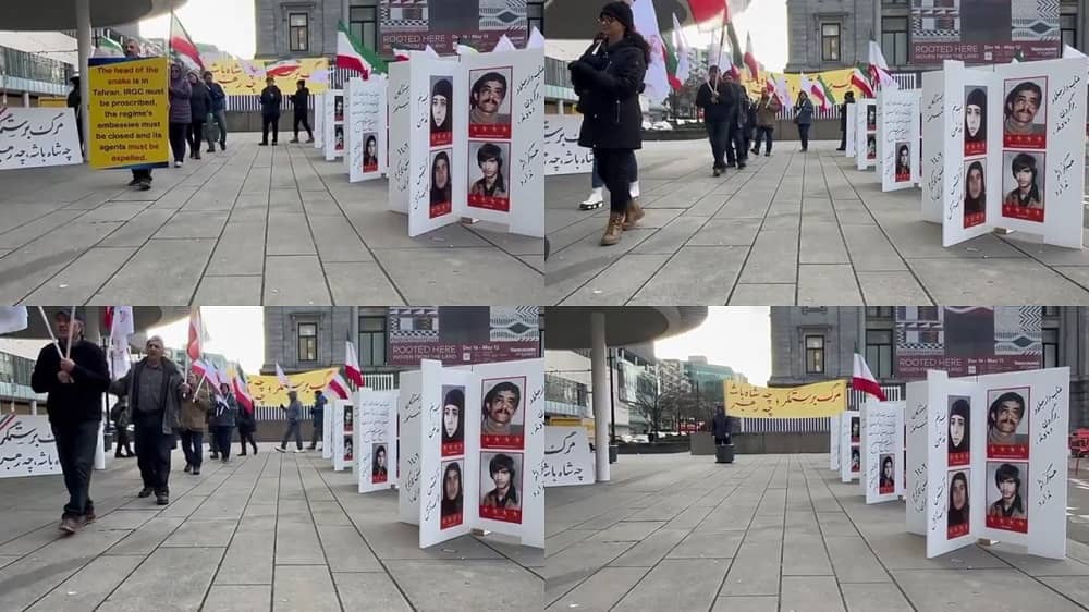 Vancouver, Canada—January 6, 2024: MEK Supporters Rally in Solidarity With the Iran Revolution