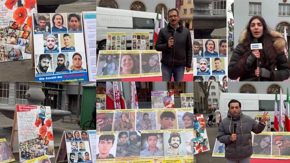 Zurich—January 15, 2024: MEK Supporters Organized an Exhibition in Solidarity With the Iran Revolution