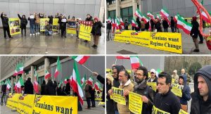 The Iranian community in Belgium, in collaboration with the International Freedom of Speech Alliance and the International Association of Culture and Human Rights, organized a rally in Brussels on February 21, 2024, in front of the Commissariat General.