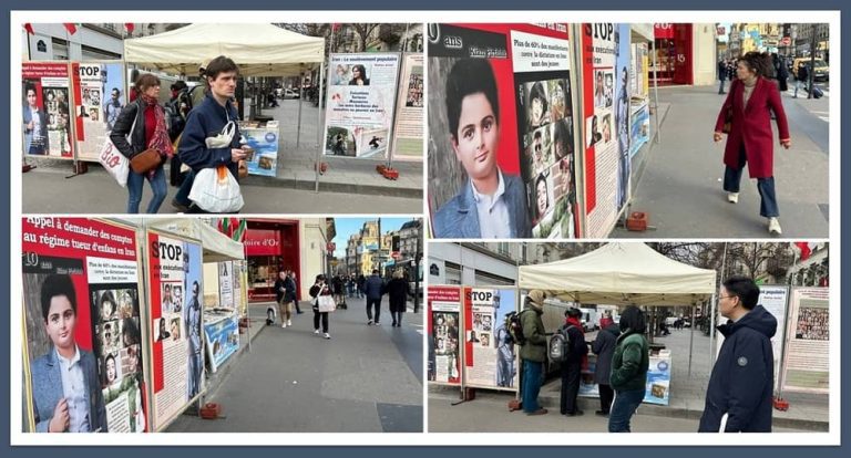 On January 31, 2024, in Paris, France, advocates for freedom in Iran and supporters of the People’s Mojahedin Organization of Iran (PMOI/MEK) organized an exhibition, demonstrating their solidarity with the Iranian Revolution.