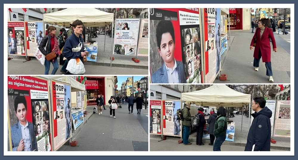 Paris, January 31, 2024: Exhibition by MEK Supporters in Solidarity with the Iranian Revolution