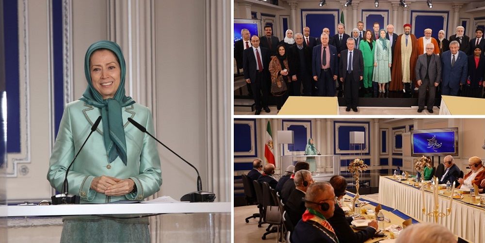In a conference held at the headquarters of the National Council of Resistance of Iran (NCRI) in Paris to commemorate the holy month of Ramadan, several leaders from the French Muslim community, along with political figures and parliamentarians from Arab and Islamic countries, participated. Mrs. Maryam Rajavi, the president-elect of the NCRI, delivered a speech during the conference.