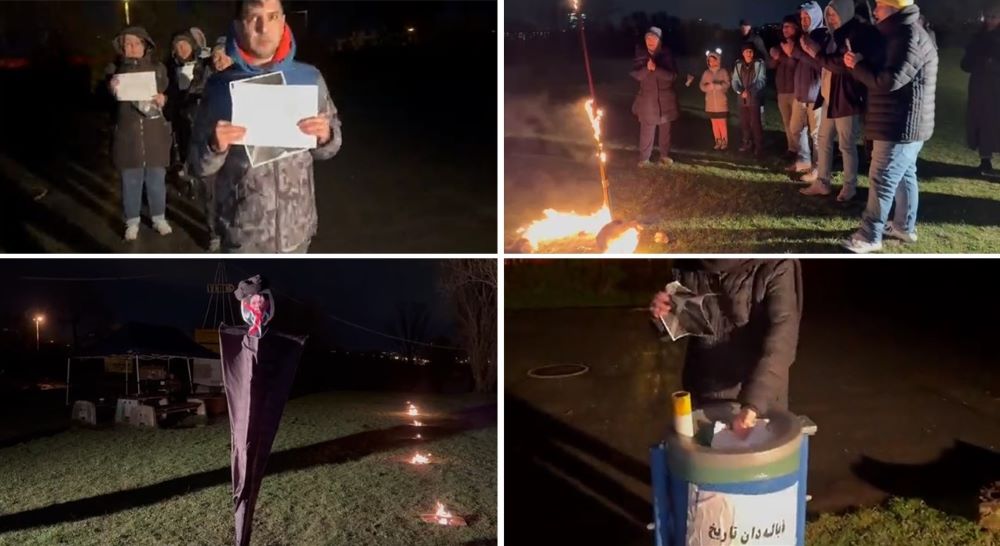 Vienna, Austria—March 12, 2024: Freedom-loving Iranians and supporters of the People’s Mojahedin Organization of Iran(PMOI/MEK) gathered to express their solidarity with the brave young men and women of Iran in the Charshanbe Suri uprising across the cities of Iran.