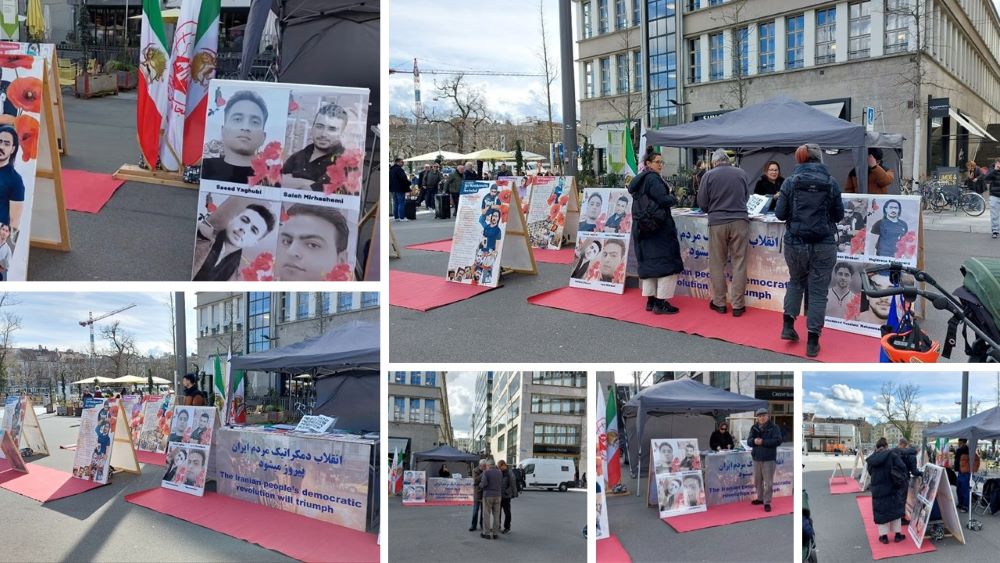 Zurich—March 11, 2024: MEK Supporters Exhibition in Solidarity With the Iran Revolution
