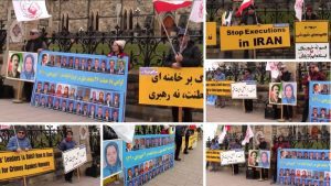 Ottawa, Canada—April 6, 2024: Despite snowy and freezing weather, freedom-loving Iranians and supporters of the People’s Mojahedin Organization of Iran (PMOI/MEK) organized a rally to express solidarity with the Iranian Revolution. They honored the memory of the MEK martyrs on April 8, 2011 in Ashraf, who were massacred by the Iraqi mercenaries of the Mullahs' regime.