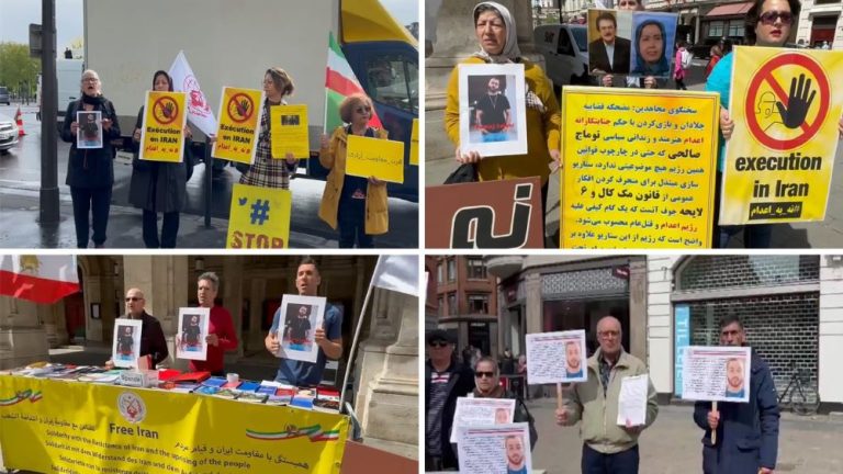 April 27, 2024: Freedom-loving Iranians and supporters of the People's Mojahedin Organization of Iran (PMOI/MEK) in the cities of Vienna, Paris, and Aaruhs organized protests, gatherings, and exhibitions against the increasing wave of executions by the regime in Iran.
