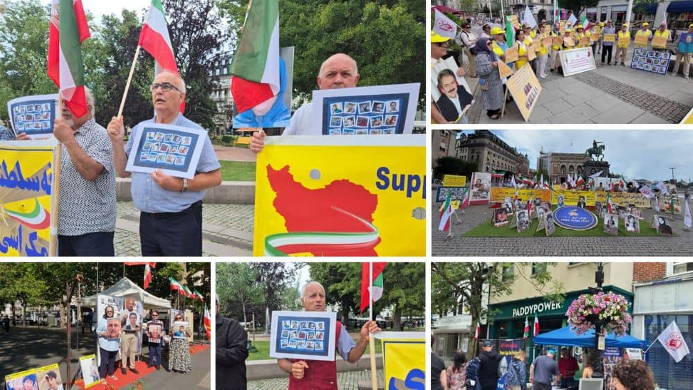 Protesters worldwide gather on July 26, 2025, to demand justice and stop the executions of political prisoners Mehdi Hassani and Behrouz Ehsani.